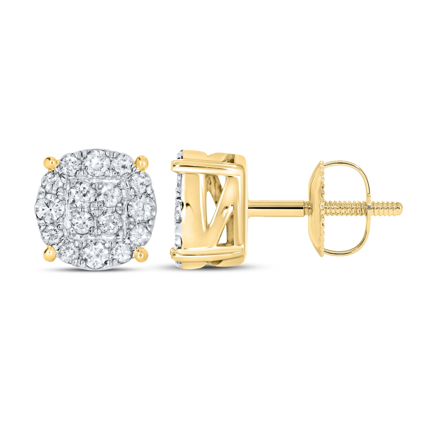 10kt yellow gold 0.53ctw Diamond Earrings