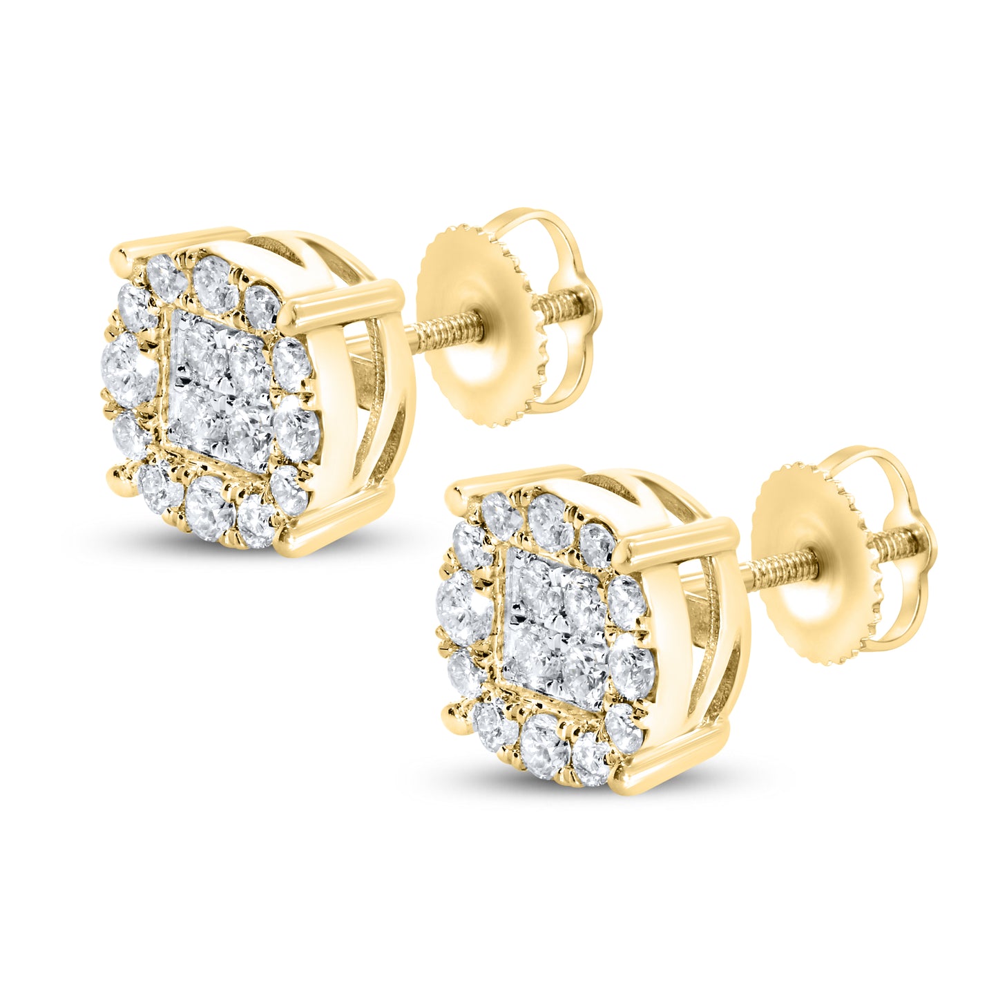 10kt Yellow Gold 0.95 CTW Natural Diamond Earrings