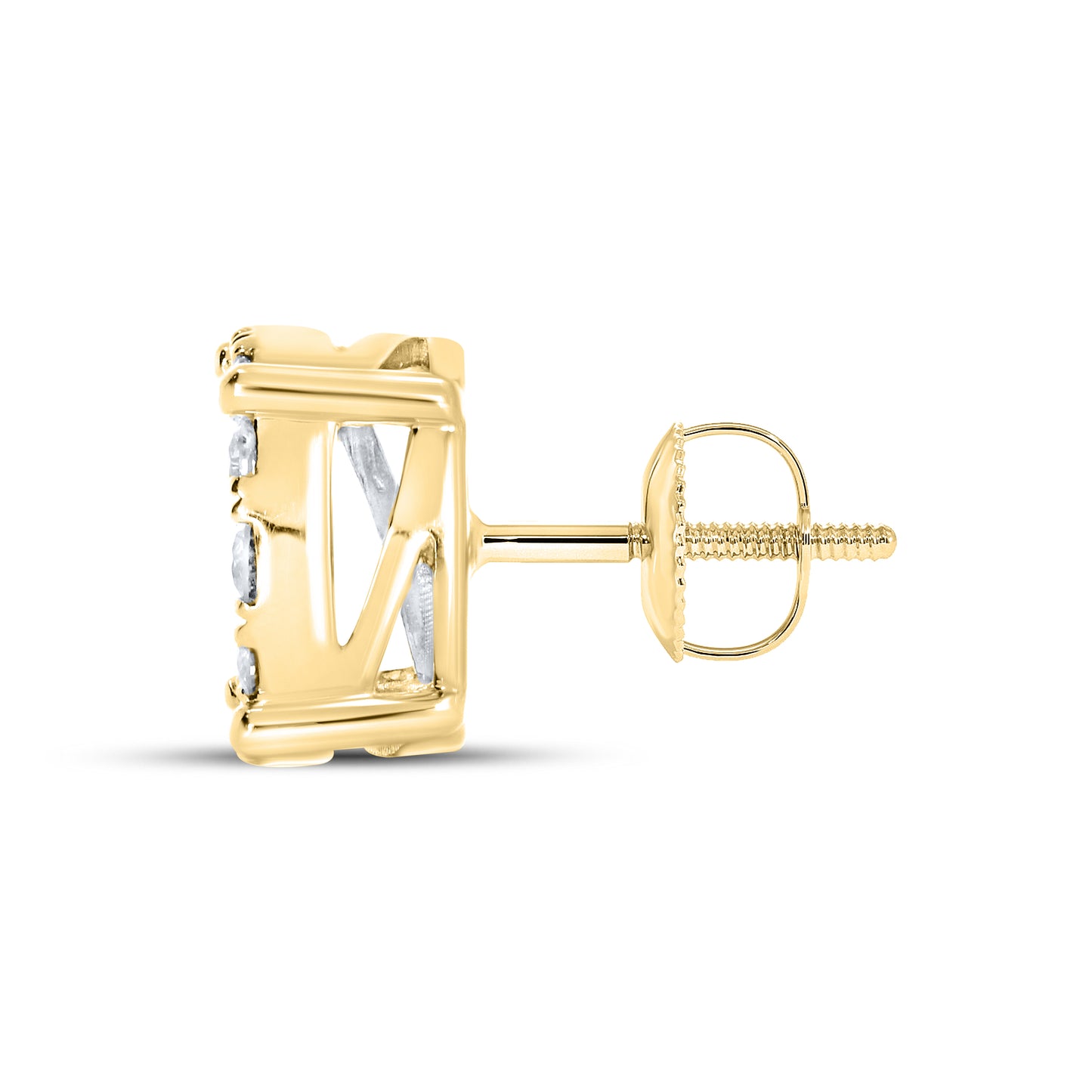 10kt Yellow Gold 0.95 CTW Natural Diamond Earrings