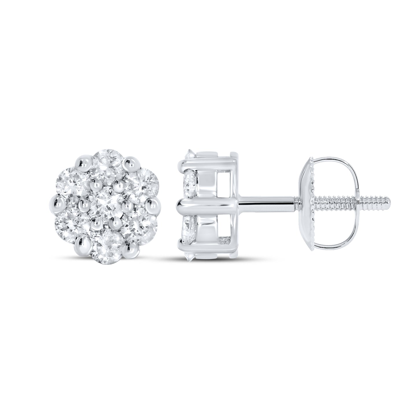 10kt white gold 0.47ctw Diamond Earrings