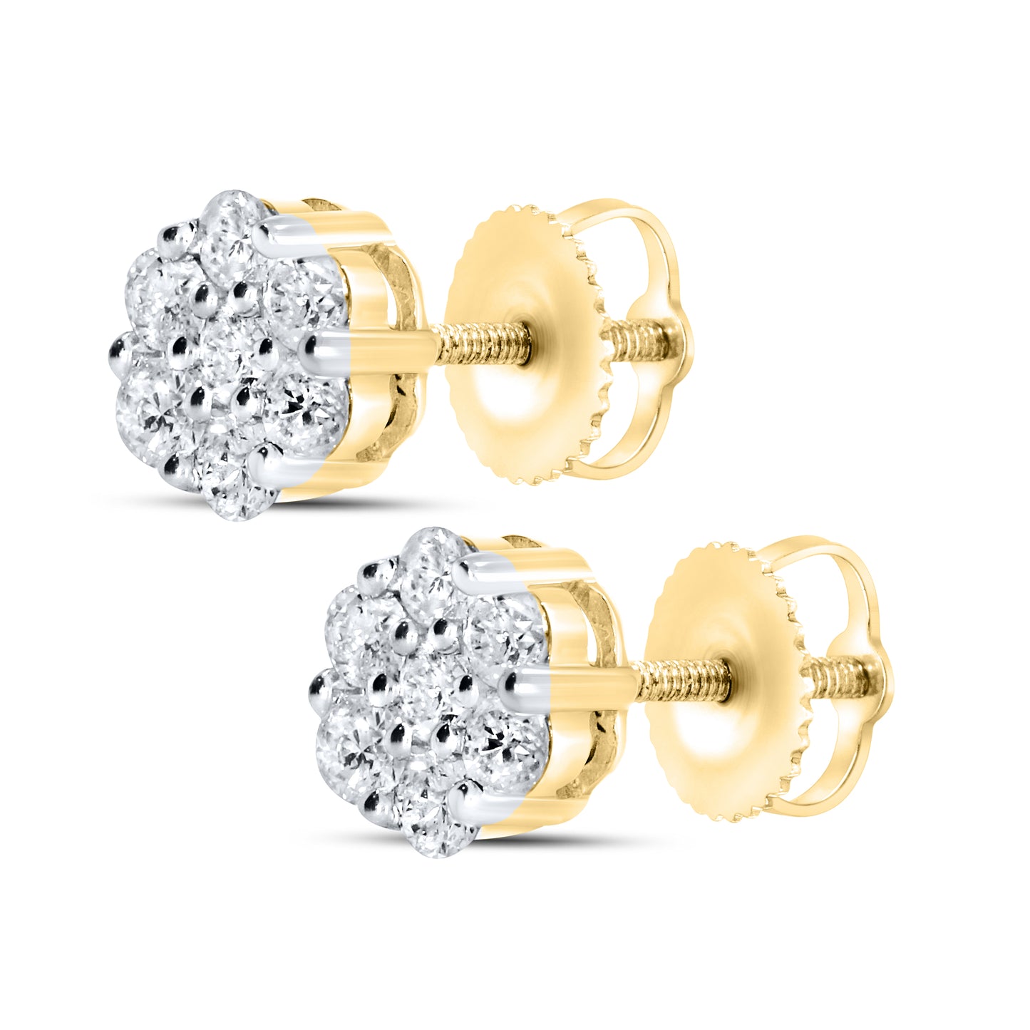 10kt yellow gold 0.50ctw  Diamond Earrings