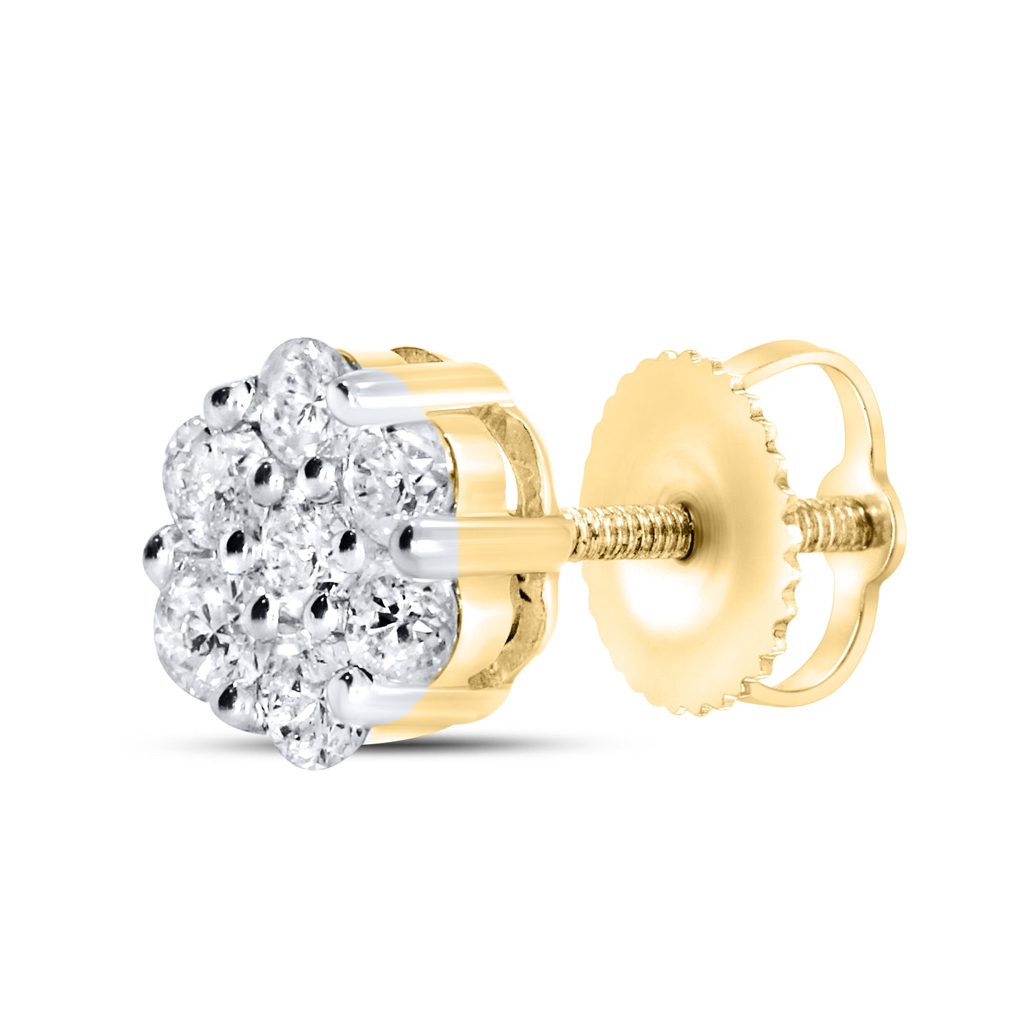 10kt yellow gold 0.50ctw  Diamond Earrings