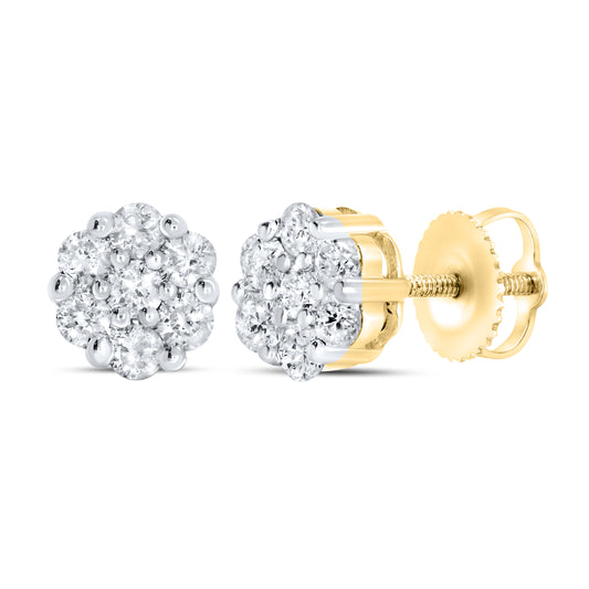 10kt yellow gold 0.50ctw  Diamond Earrings