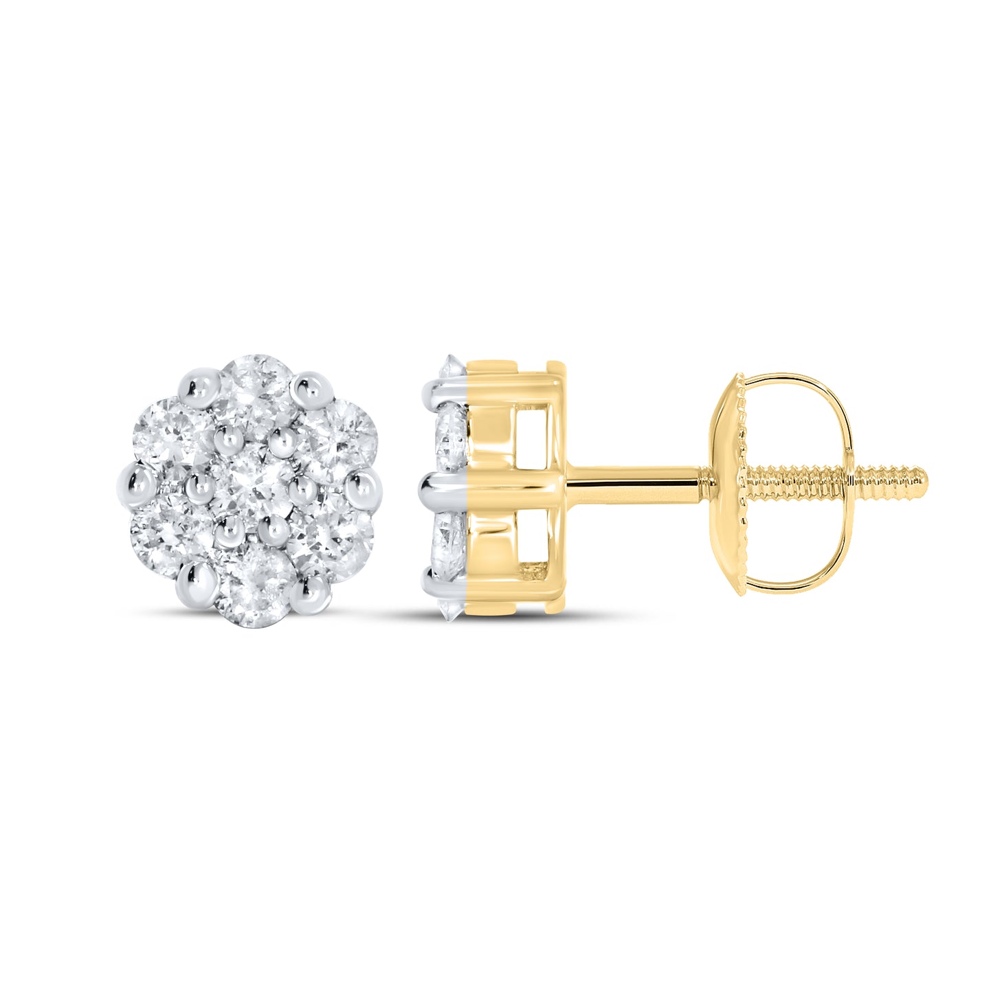 10kt yellow gold 0.50ctw  Diamond Earrings