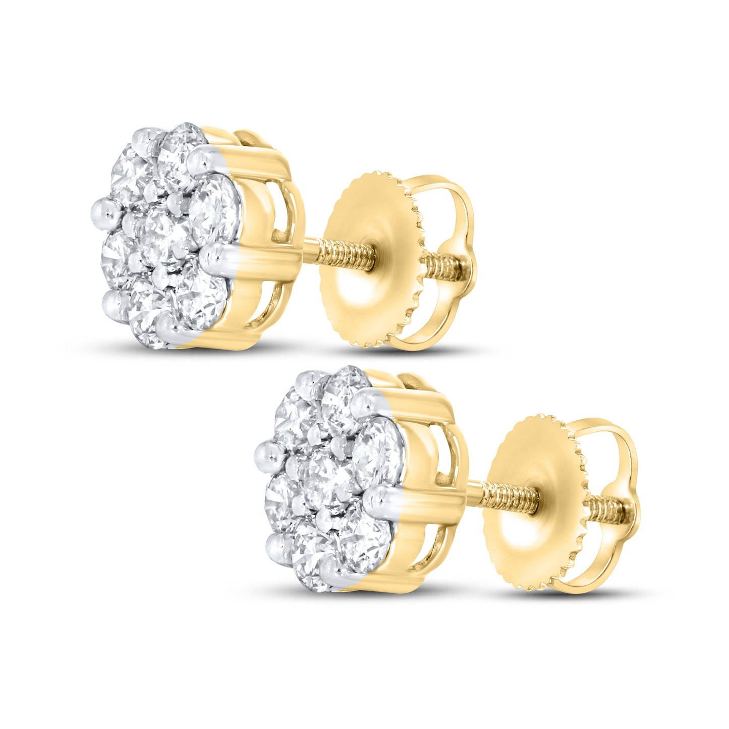 10kt Yellow Gold 0.78 CTW Diamond Earrings