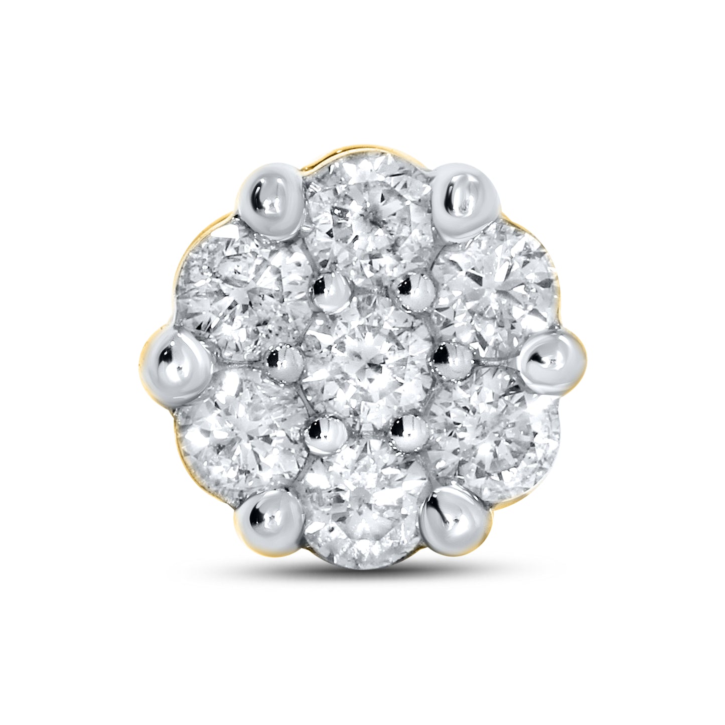 10kt Yellow Gold 1 CTW Natural Diamond Earrings