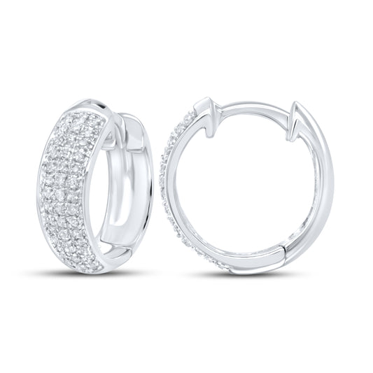 10kt white gold 0.25ctw Diamond Earrings