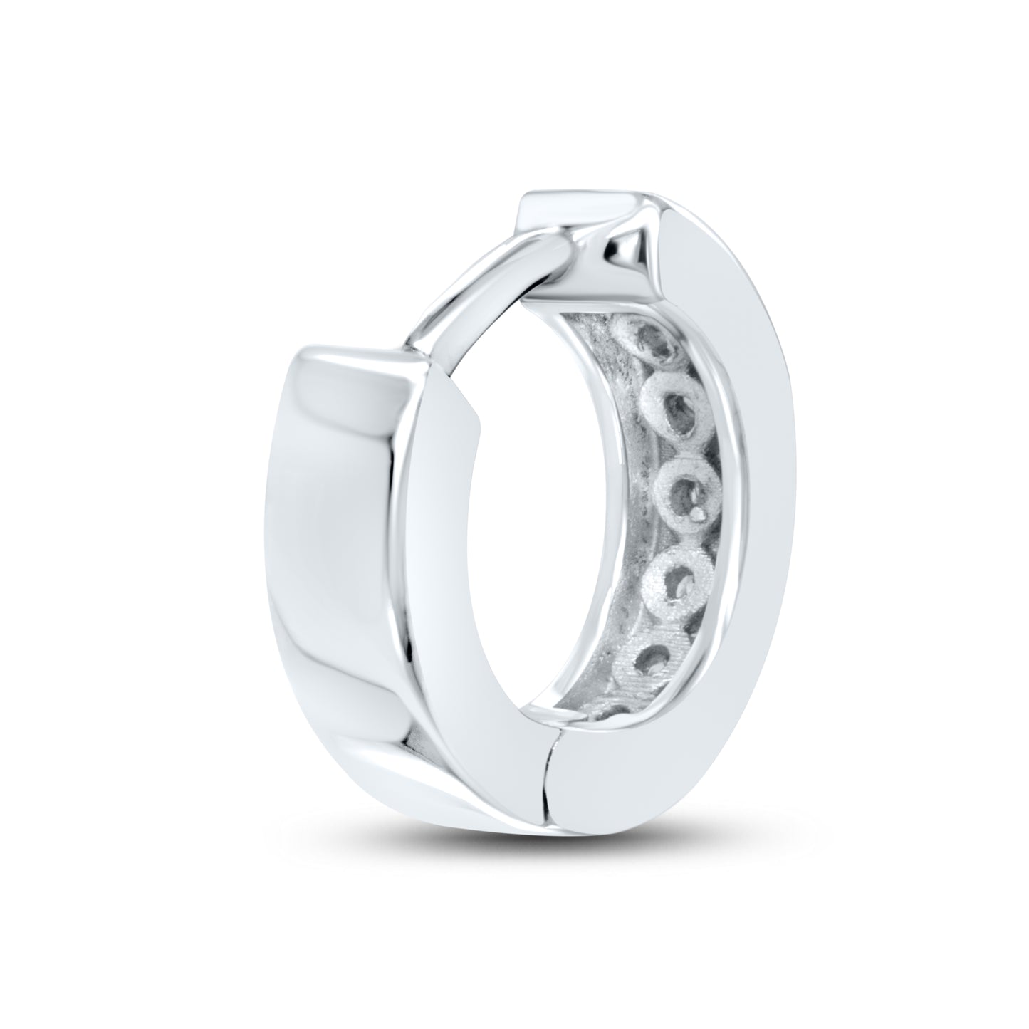 10kt White Gold 0.29 CTW Natural Diamond Hoops