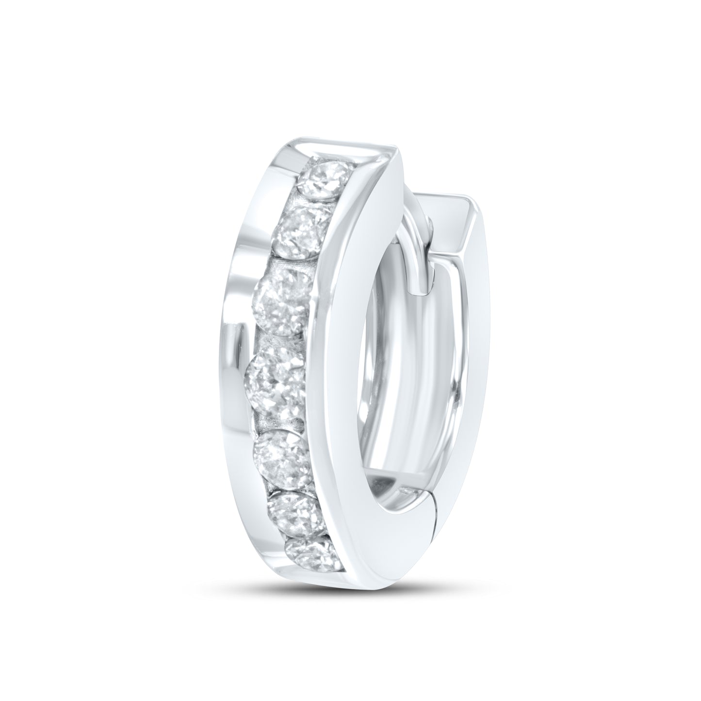 10kt White Gold 0.29 CTW Natural Diamond Hoops