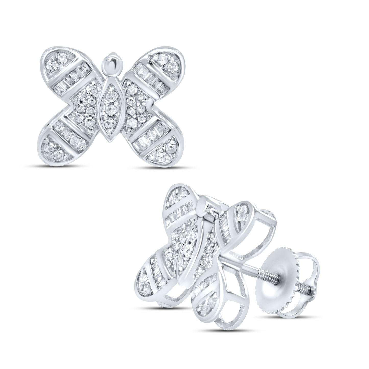 10kt White Gold 0.38 CTW Natural Diamond Earrings