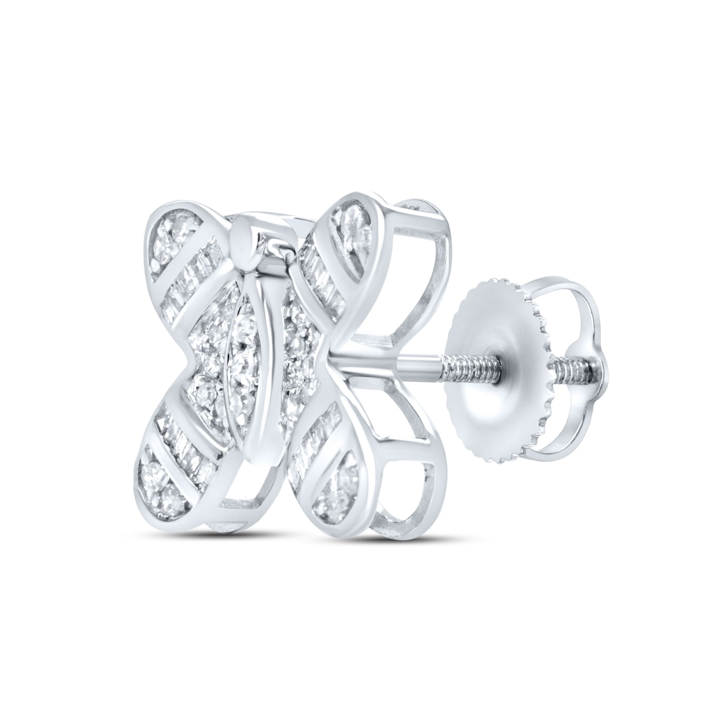 10kt White Gold 0.38 CTW Natural Diamond Earrings