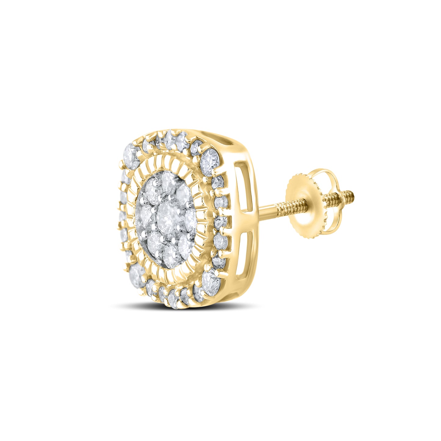 10kt Yellow Gold 0.93 CTW Natural Diamond Earrings