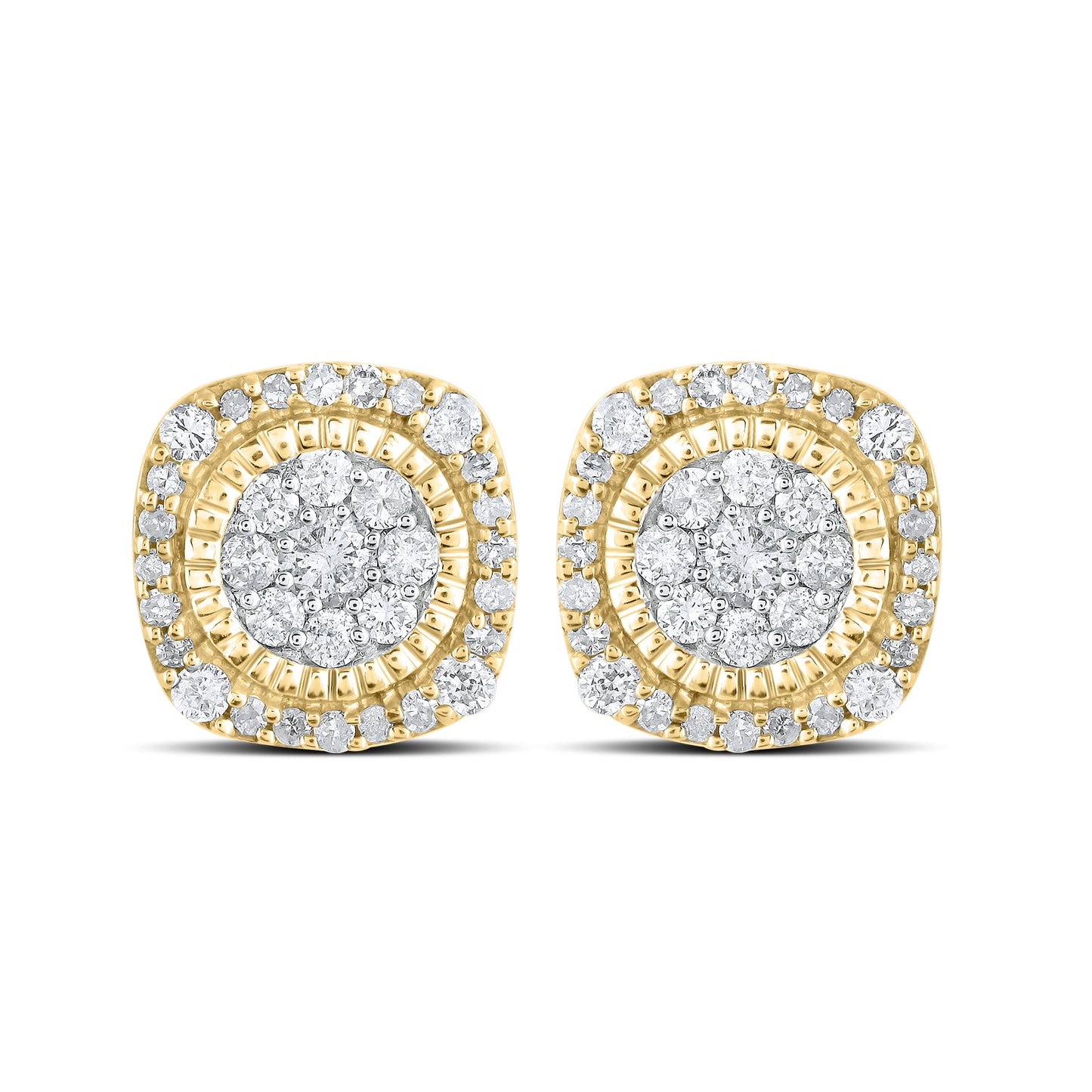 10kt Yellow Gold 0.93 CTW Natural Diamond Earrings