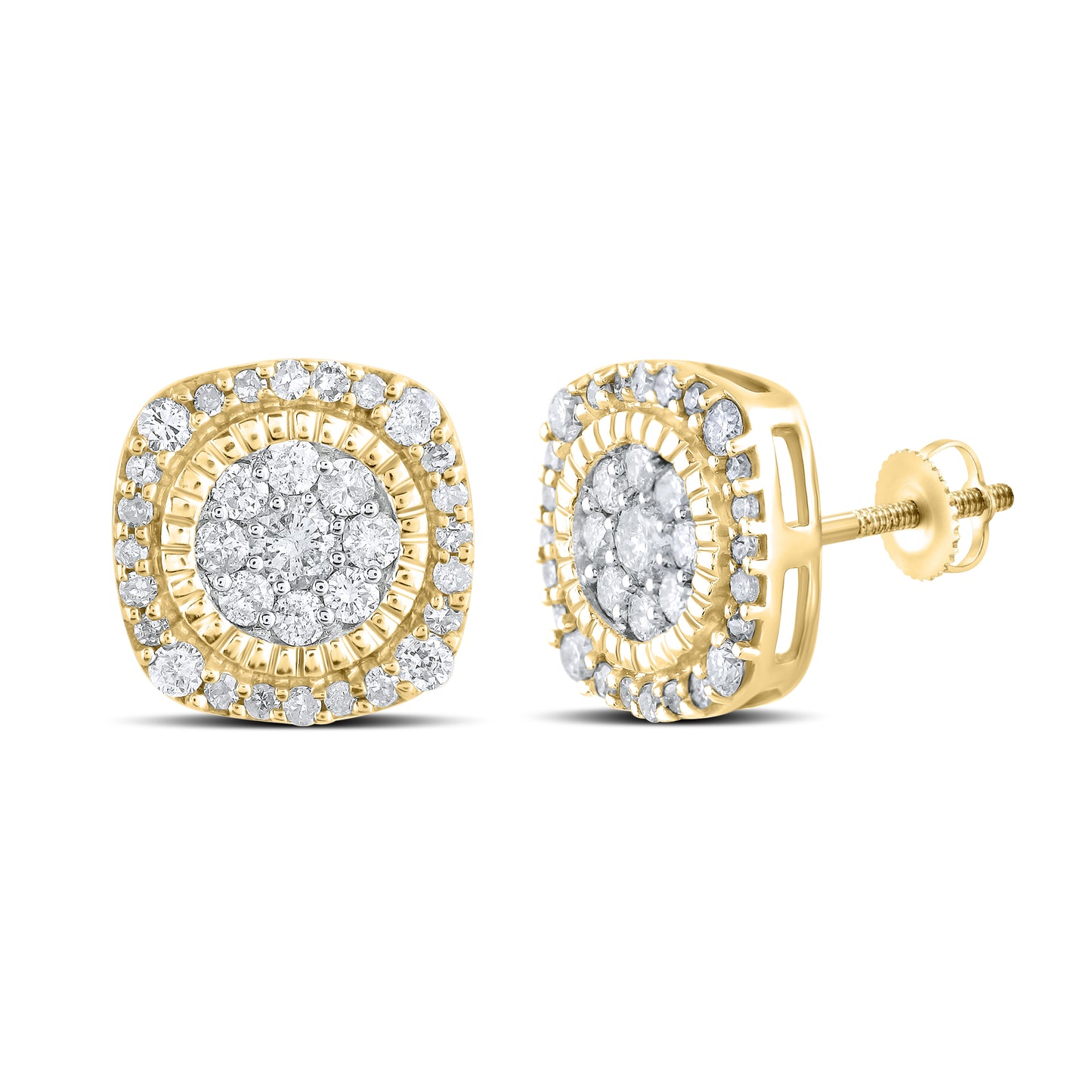 10kt Yellow Gold 0.93 CTW Natural Diamond Earrings