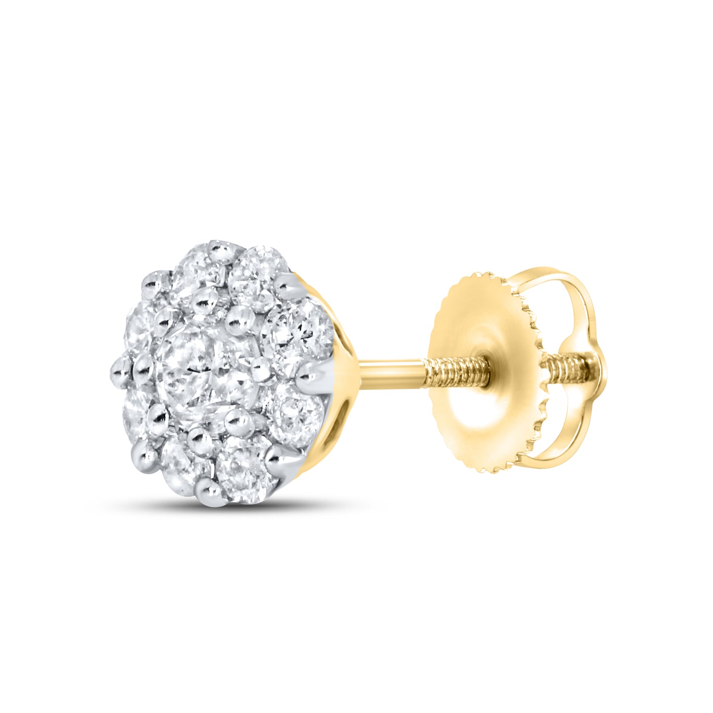 10kt Yellow Gold 0.50 CTW Natural Diamond Earrings
