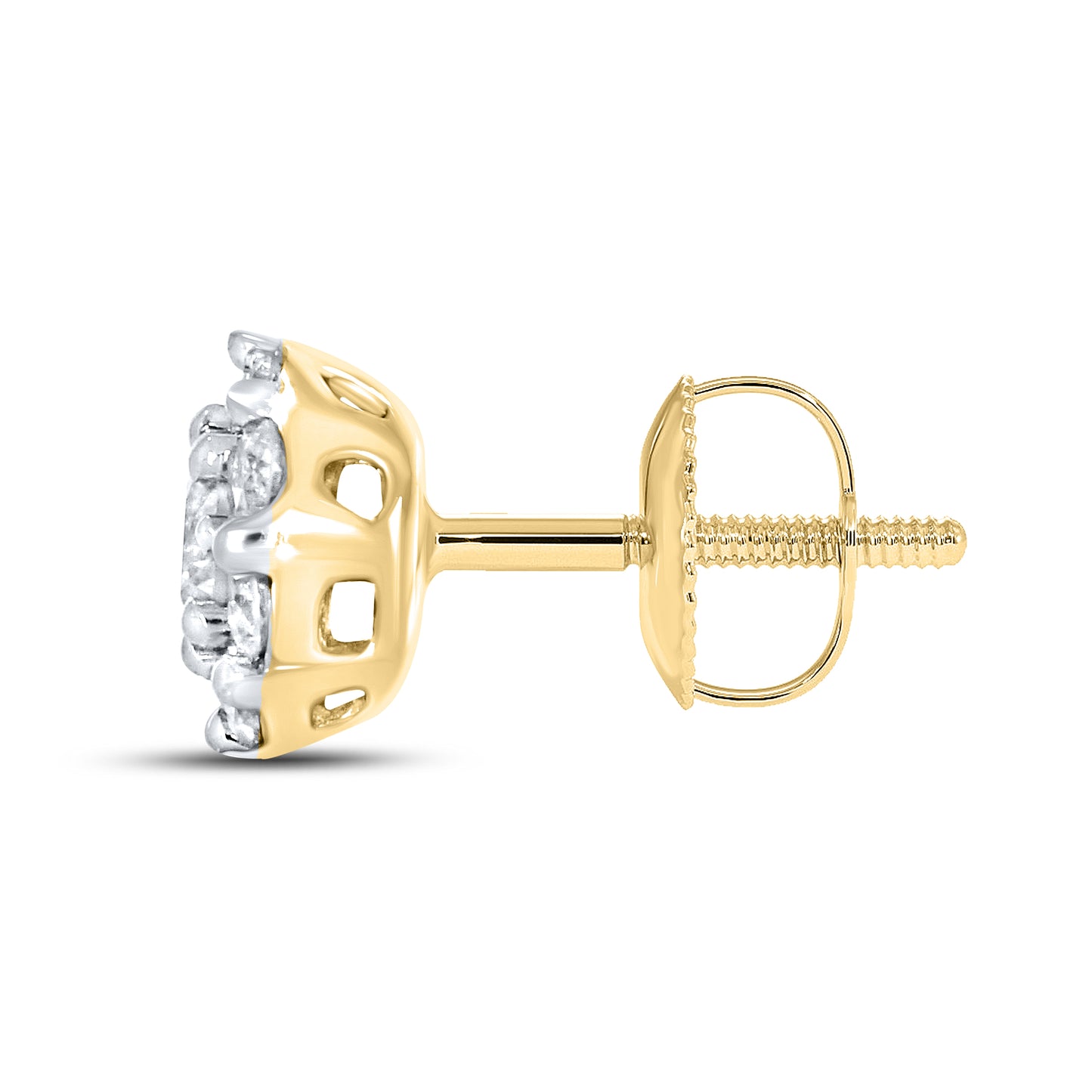 10kt Yellow Gold 0.50 CTW Natural Diamond Earrings