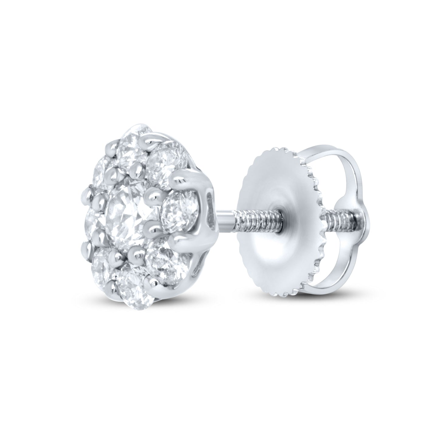 10kt White Gold 0.80 CTW Natural Diamond Earrings