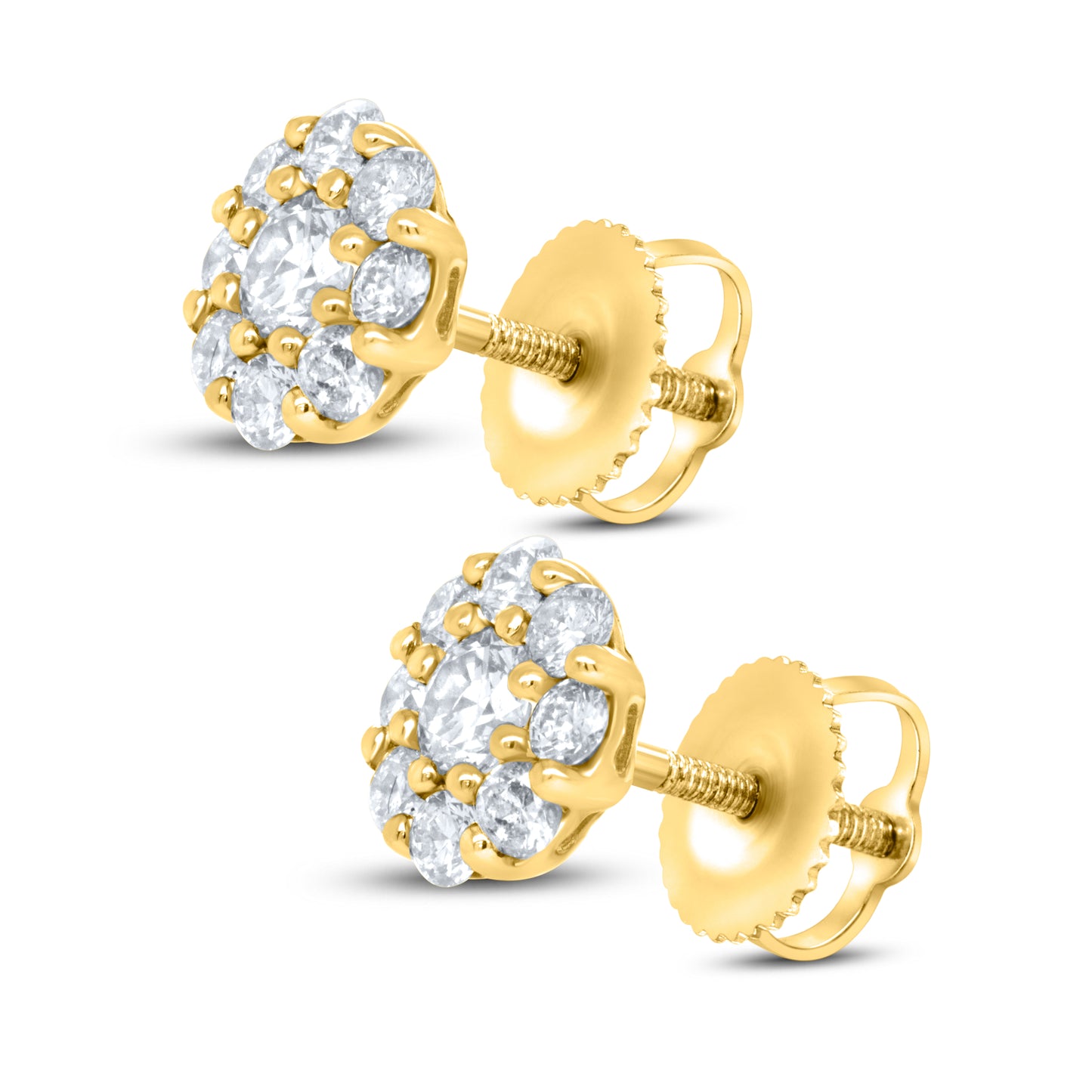 10kt Yellow Gold 0.79 CTW Natural Diamond Earrings