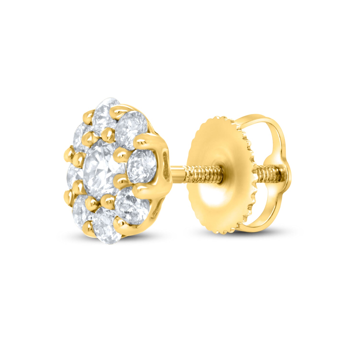 10kt Yellow Gold 0.79 CTW Natural Diamond Earrings