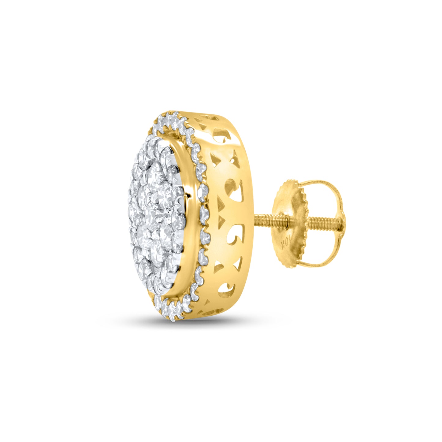 10kt Yellow Gold 2.02 CTW Natural Diamond Earrings