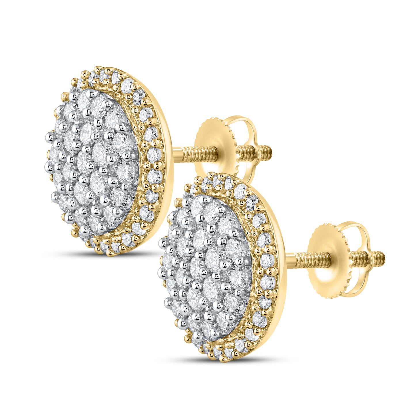10kt Yellow Gold 0.86 CTW Natural Diamond Earrings
