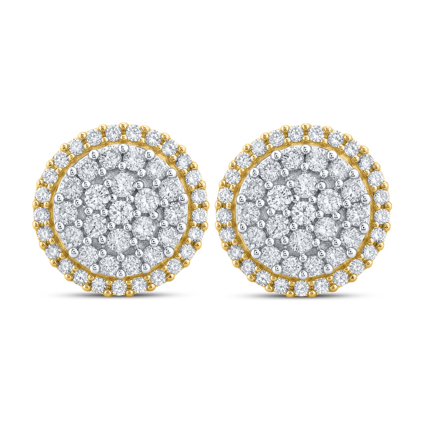 10kt Yellow Gold 0.86 CTW Natural Diamond Earrings