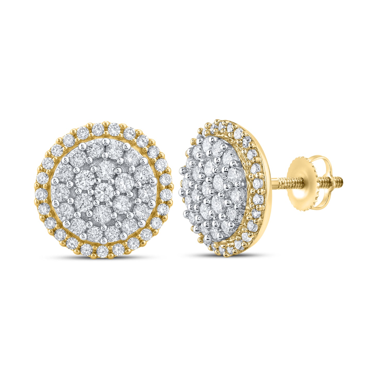 10kt Yellow Gold 0.86 CTW Natural Diamond Earrings