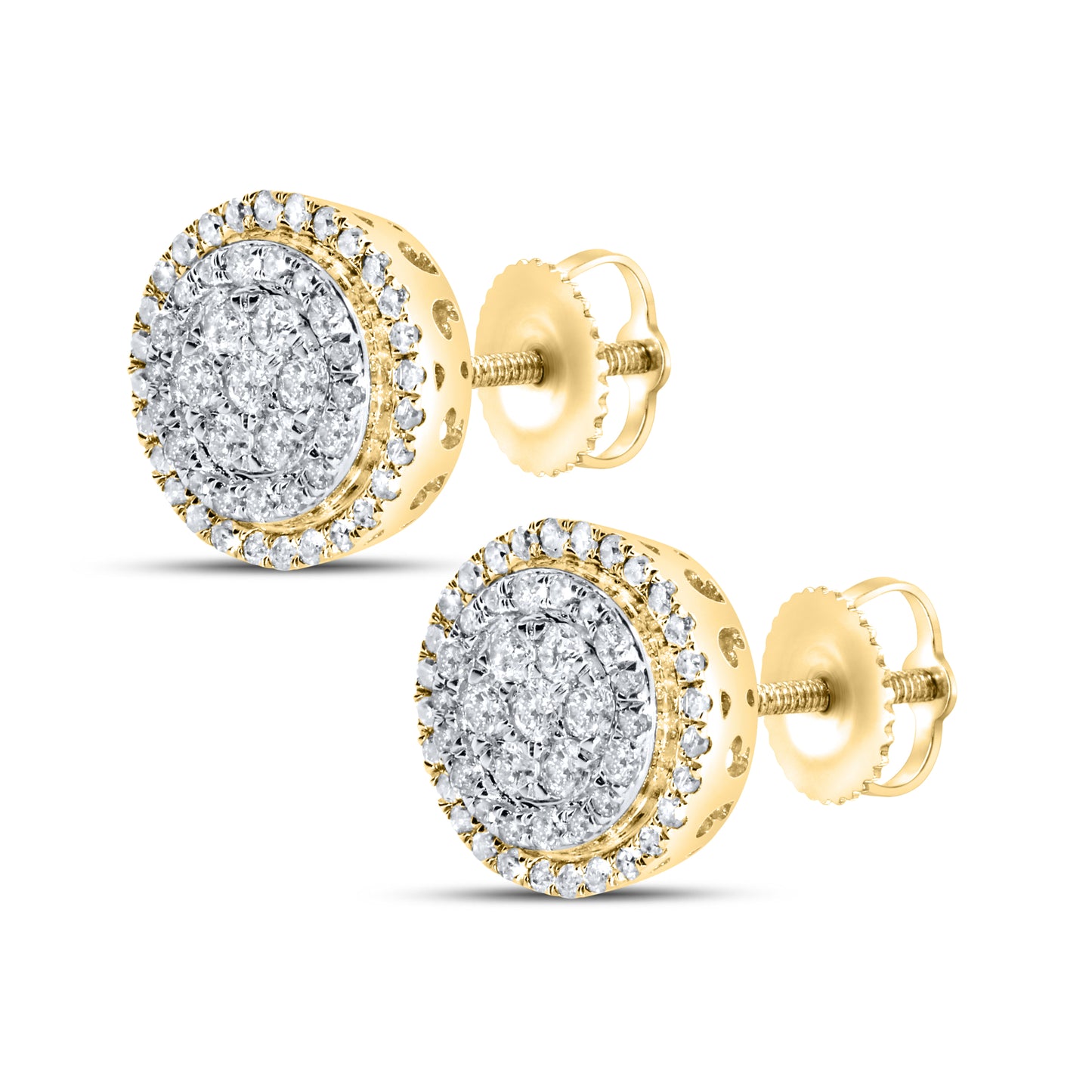 10kt Yellow Gold 0.73 CTW Natural Diamond Earrings