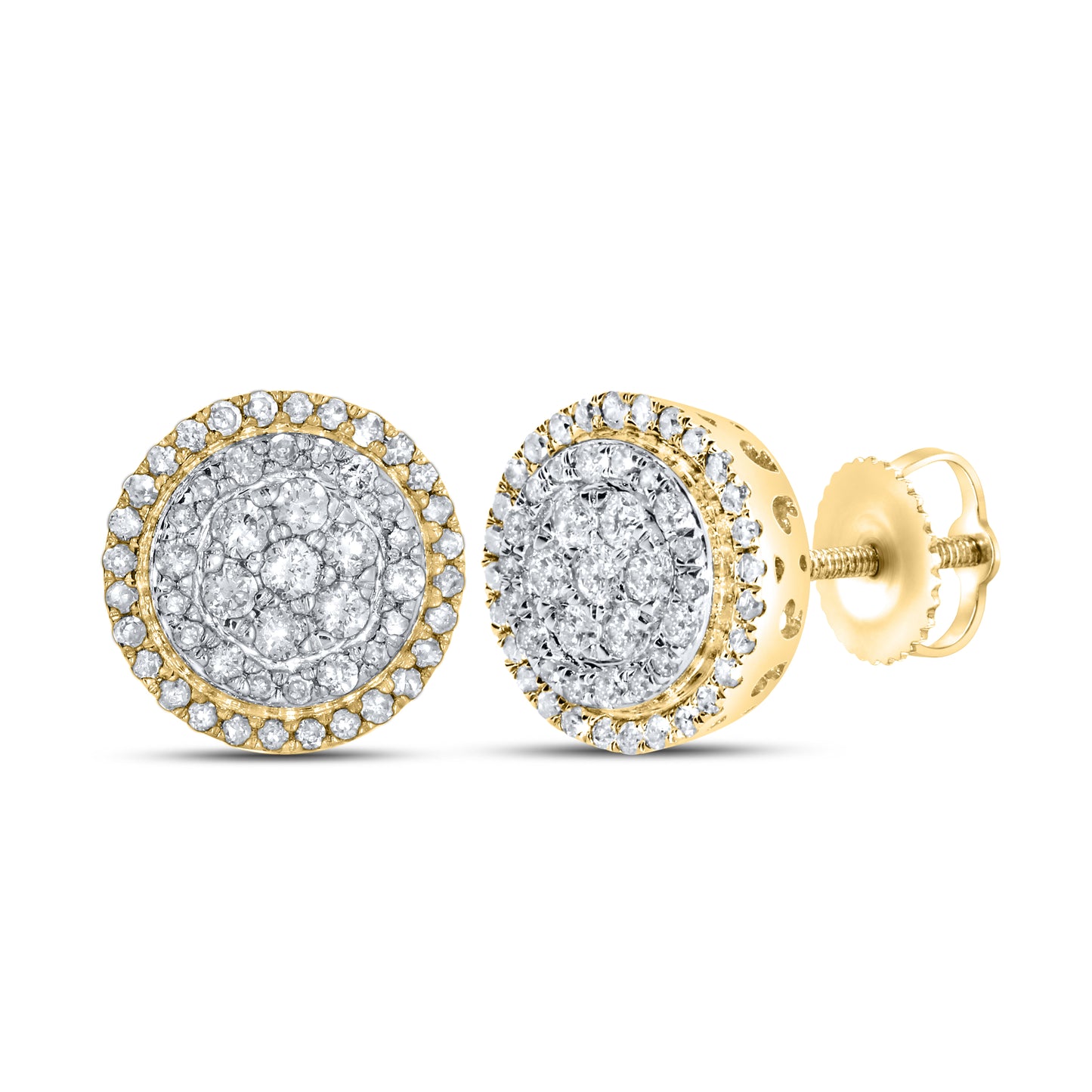 10kt Yellow Gold 0.73 CTW Natural Diamond Earrings