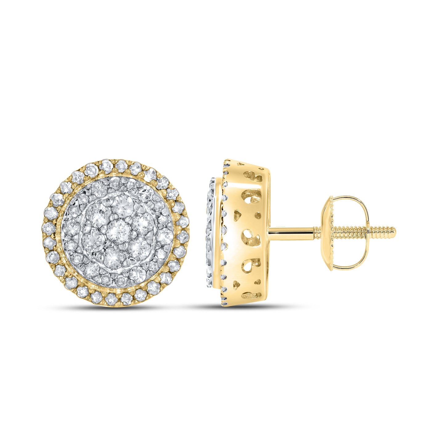 10kt Yellow Gold 0.73 CTW Natural Diamond Earrings