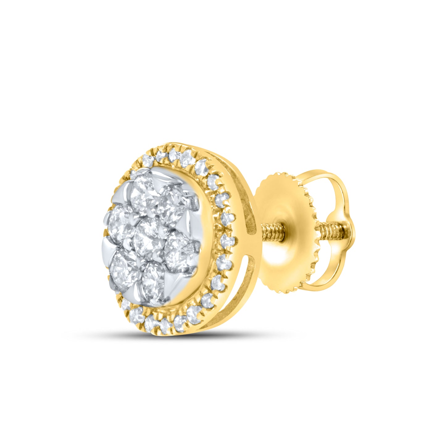 10kt Yellow Gold 0.74 CTW Natural Diamond Earrings