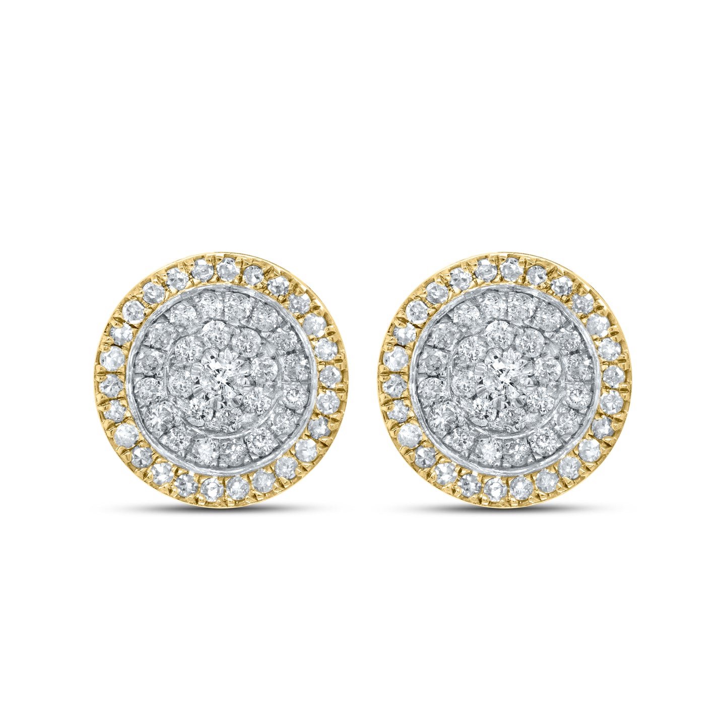 10kt Yellow Gold 0.96 CTW Natural Diamond Earrings