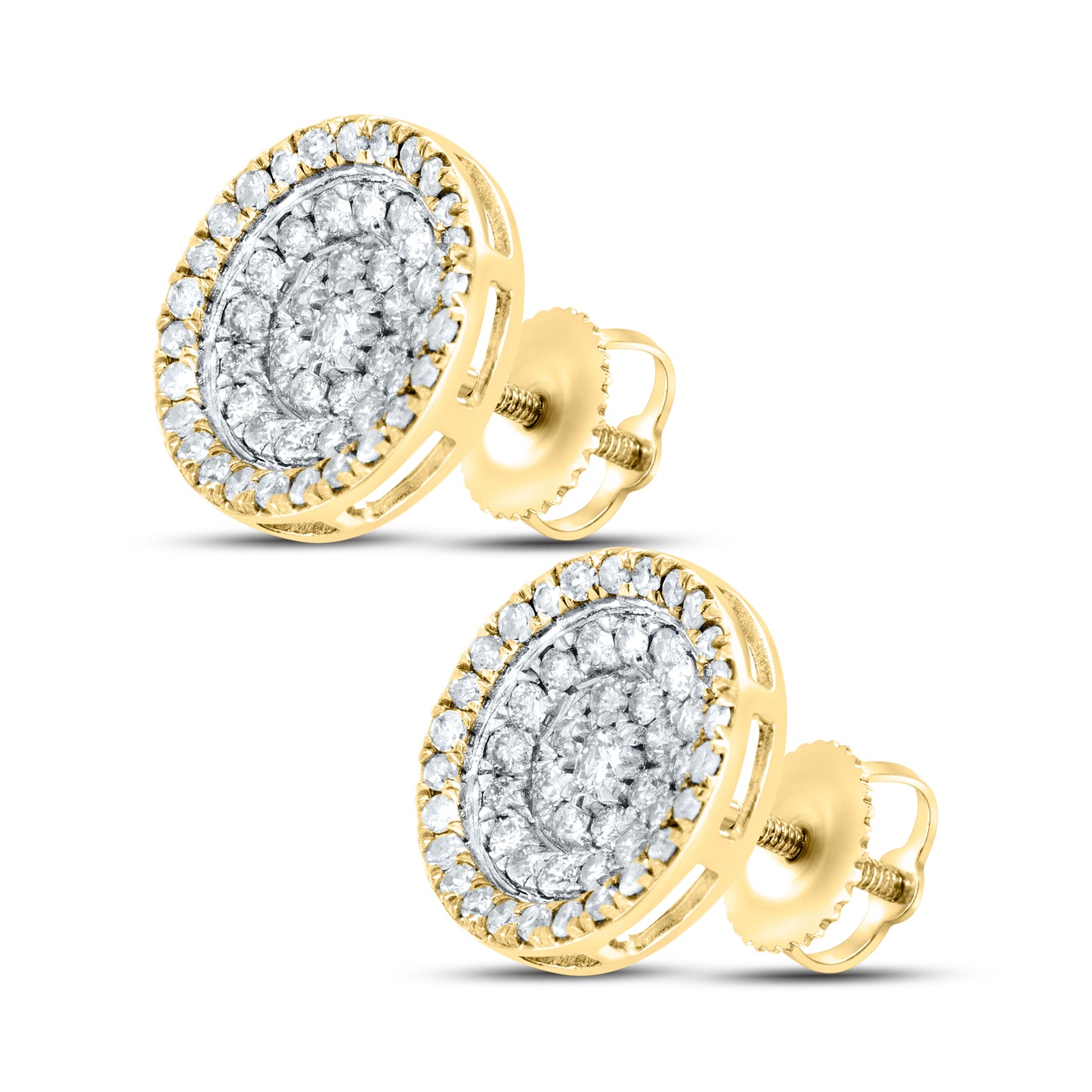 10kt Yellow Gold 0.96 CTW Natural Diamond Earrings