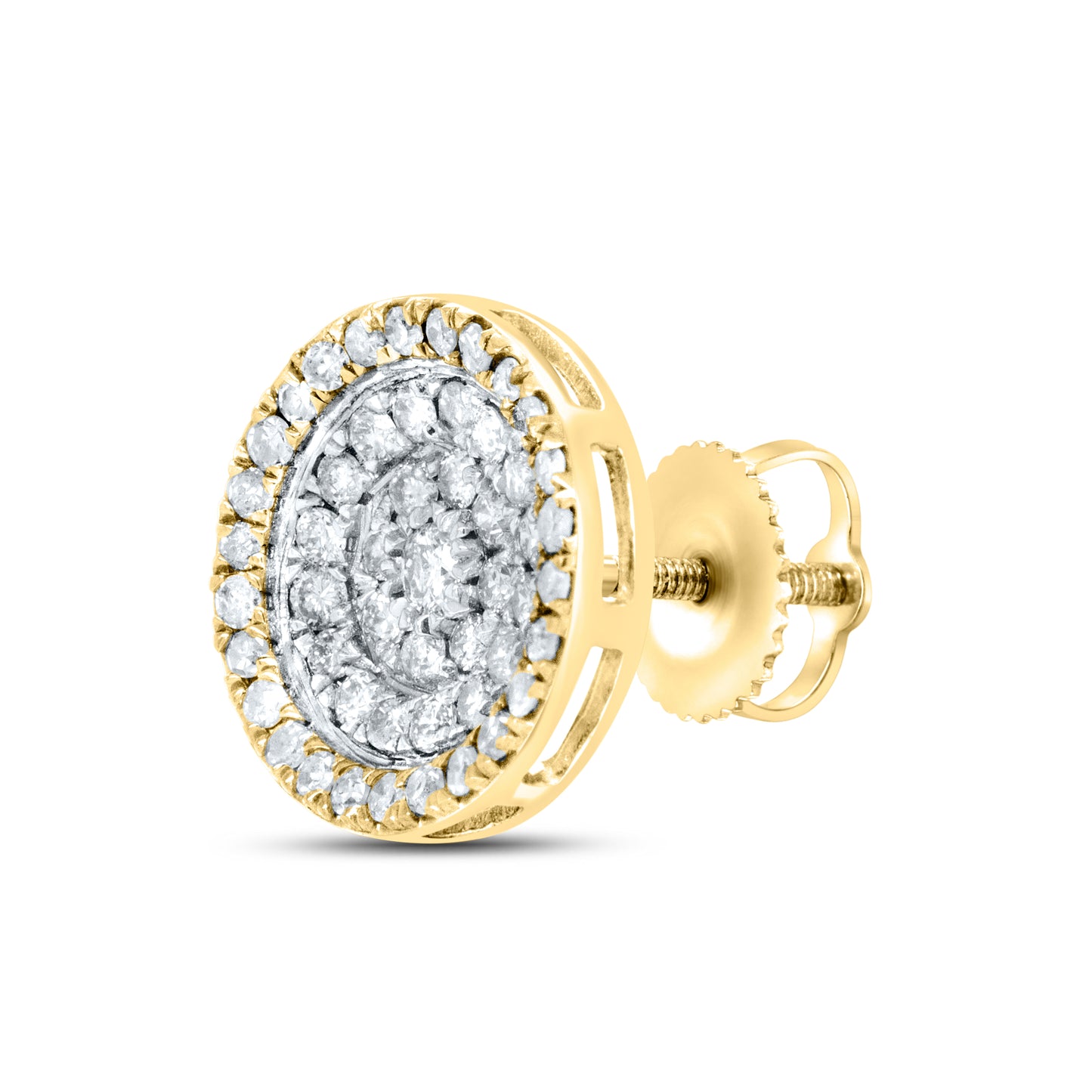 10kt Yellow Gold 0.96 CTW Natural Diamond Earrings