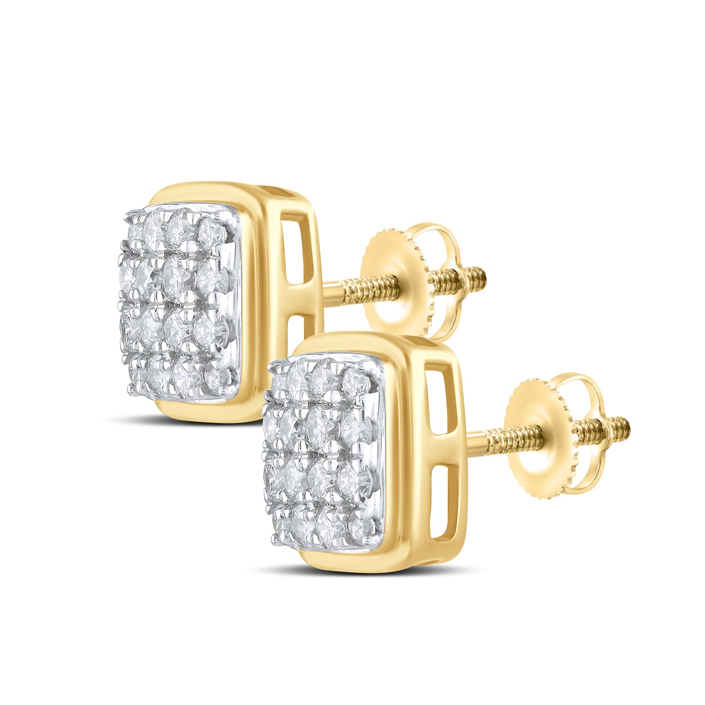 10kt Yellow Gold 0.72 CTW Natural Diamond Earrings