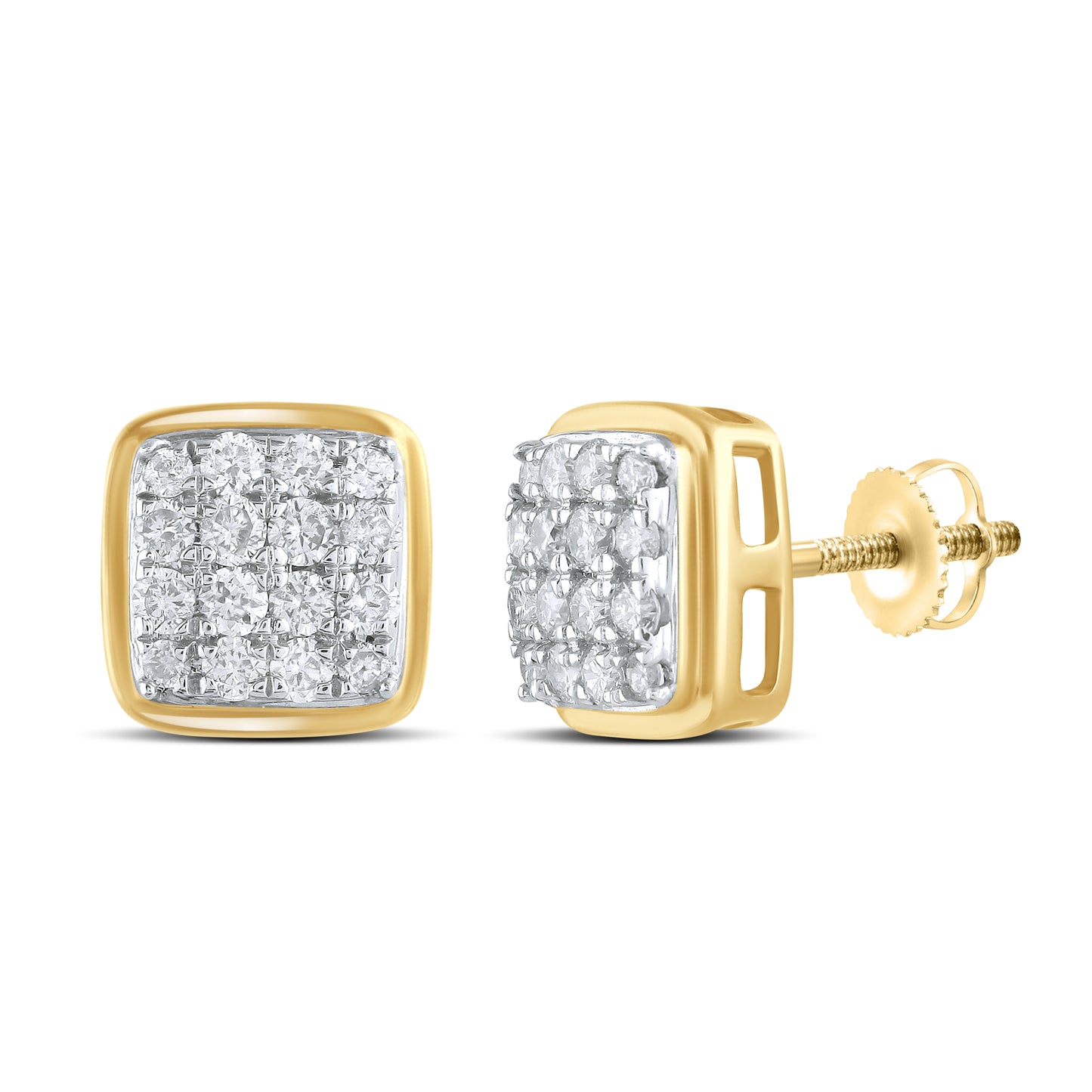 10kt Yellow Gold 0.72 CTW Natural Diamond Earrings