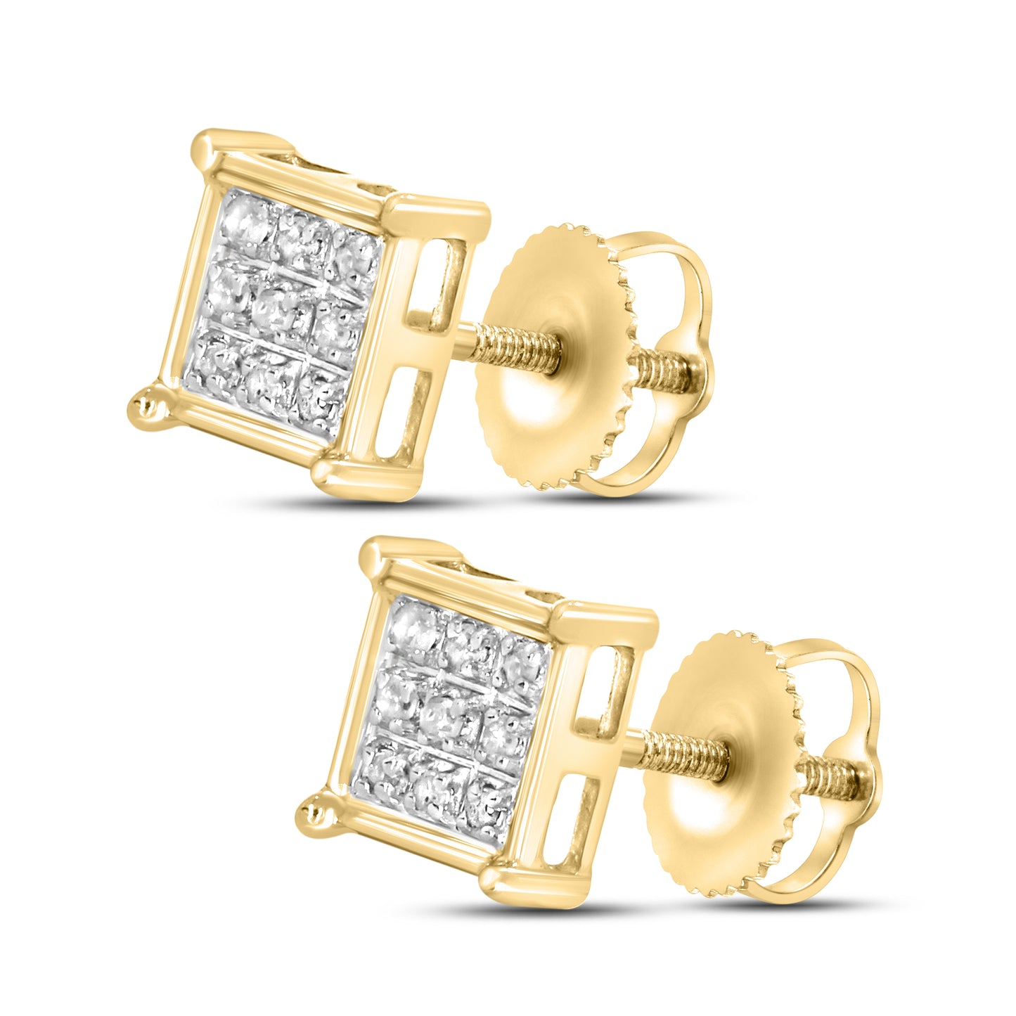 10kt yellow gold 0.04 CTW Diamond Earrings