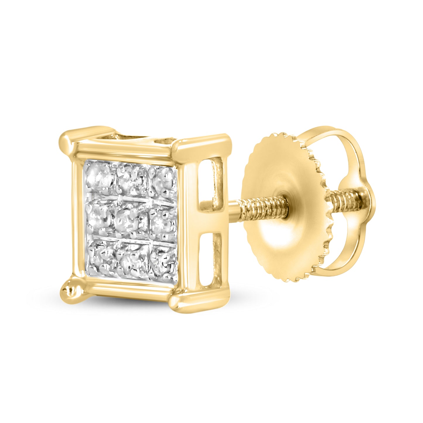 10kt yellow gold 0.04 CTW Diamond Earrings