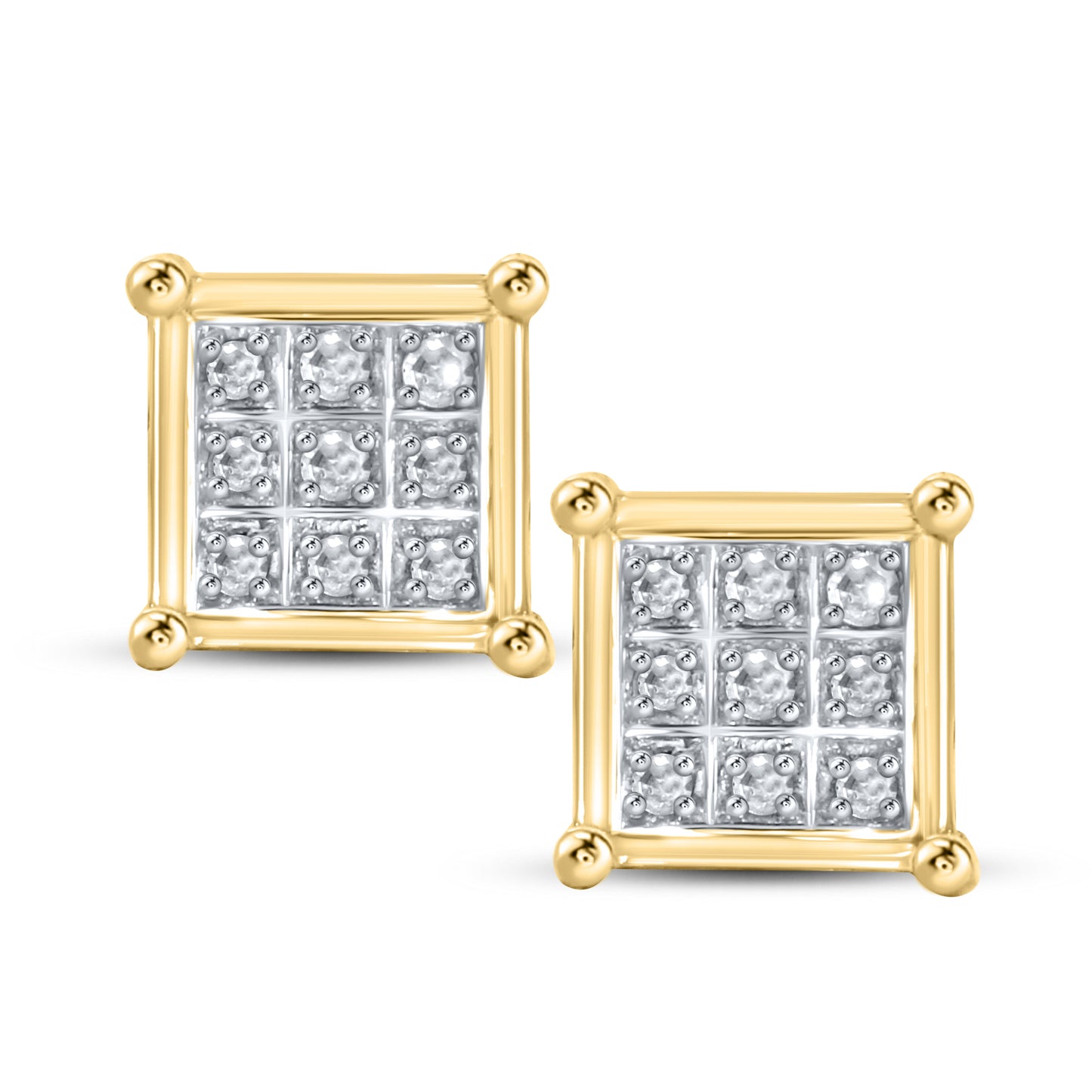 10kt yellow gold 0.04 CTW Diamond Earrings