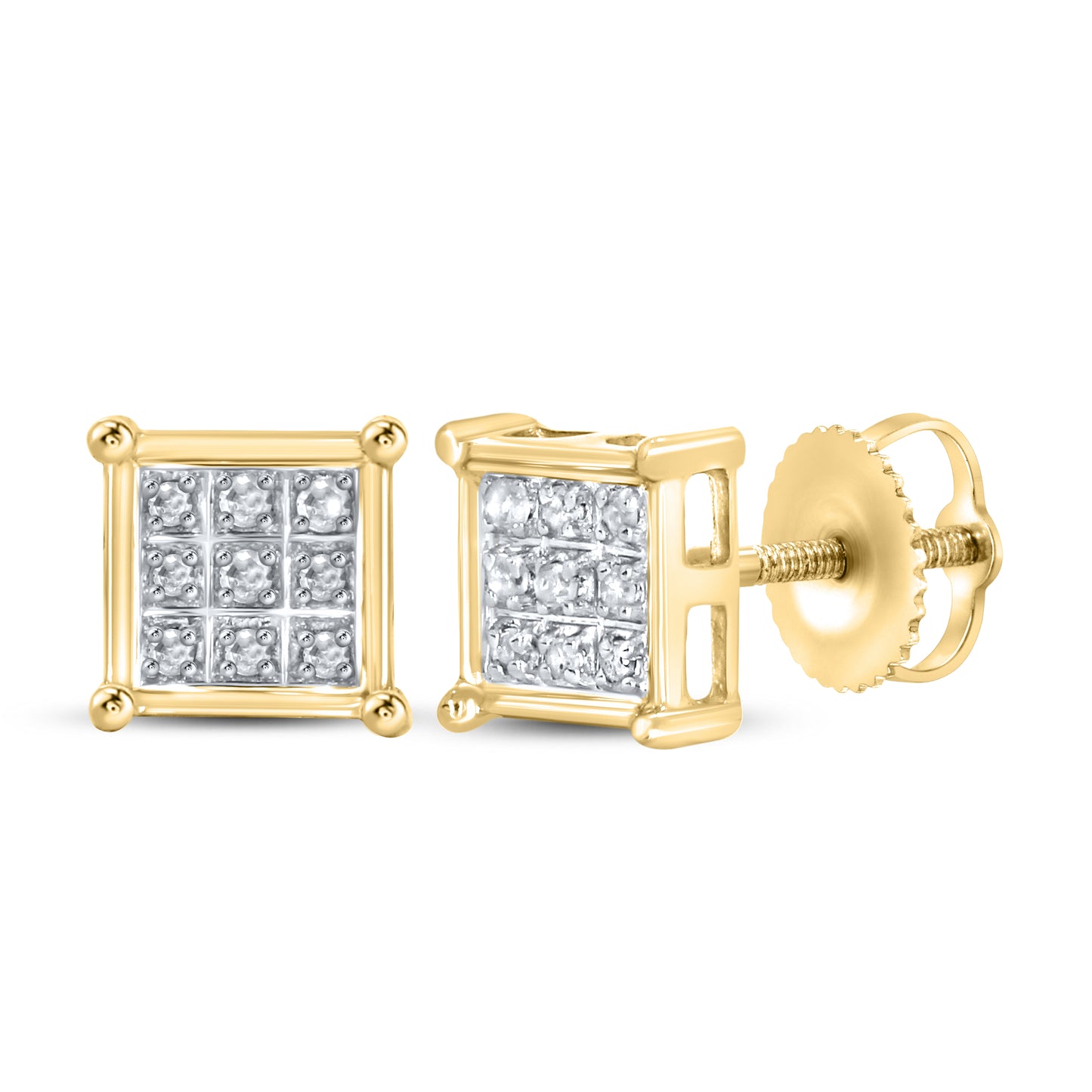 10kt yellow gold 0.04 CTW Diamond Earrings
