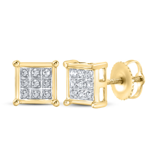 10kt yellow gold 0.04 CTW Diamond Earrings