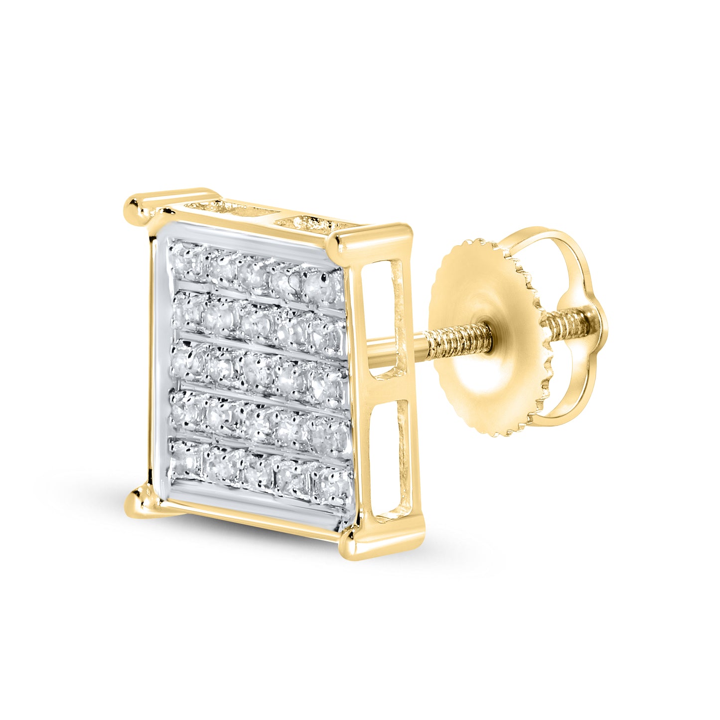 10kt Yellow Gold 0.14 CTW Natural Diamond Earrings