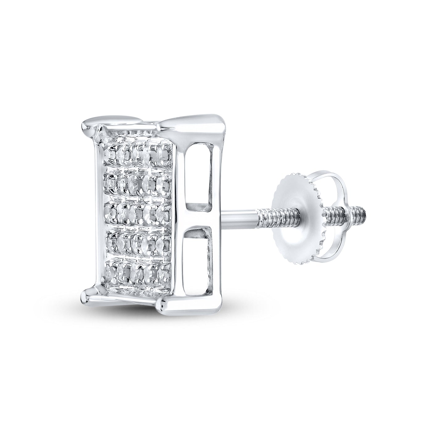 10kt White Gold 0.14 CTW Natural Diamond Earrings