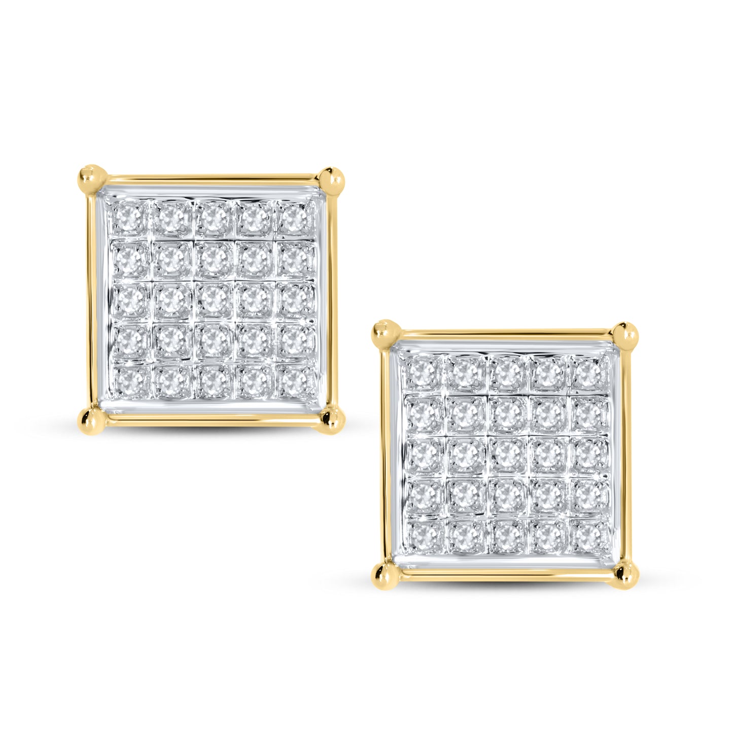10kt Yellow Gold 0.14 CTW Natural Diamond Earrings