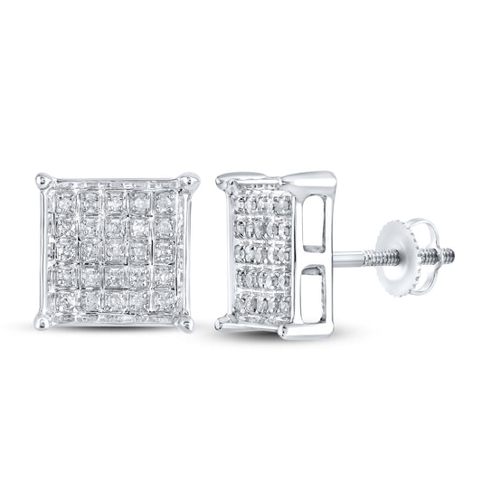 10kt White Gold 0.14 CTW Natural Diamond Earrings