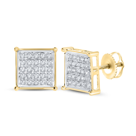 10kt Yellow Gold 0.14 CTW Natural Diamond Earrings