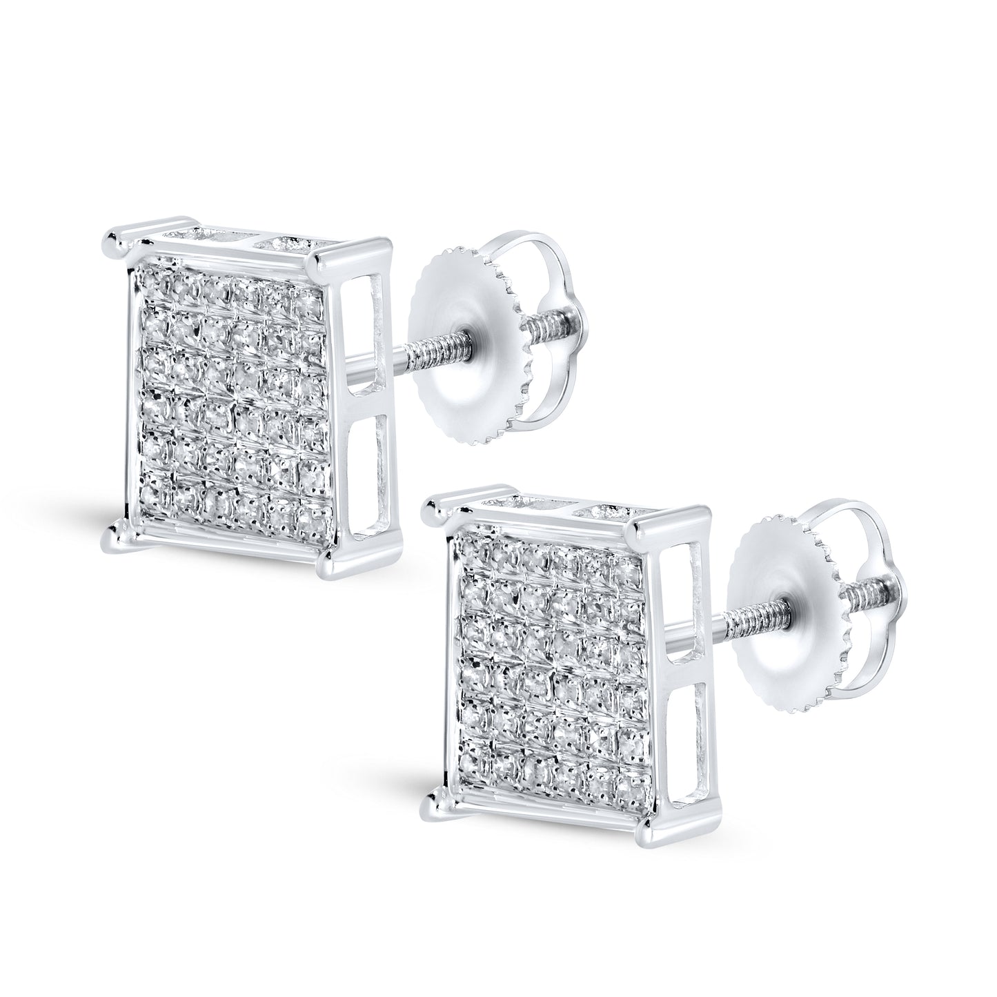 10kt white gold 0.20ctw  Diamond Earrings