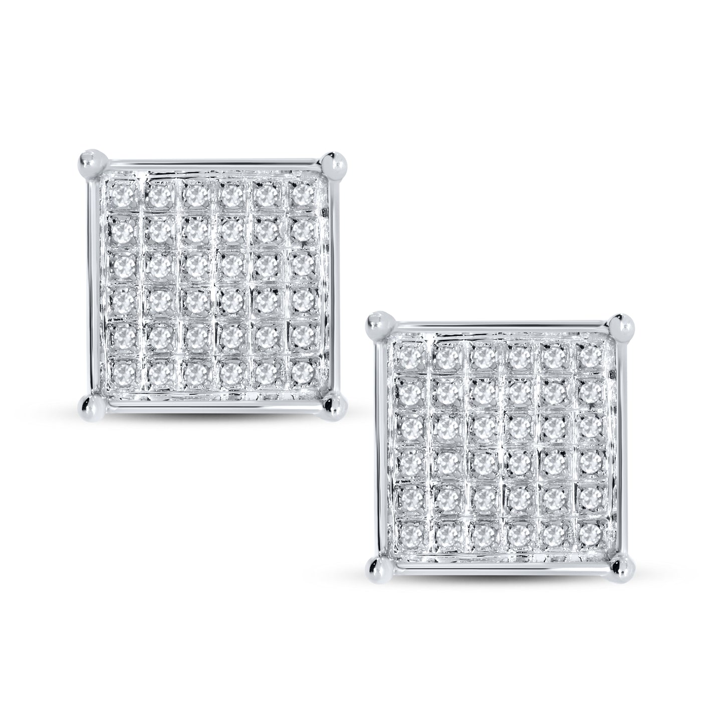 10kt white gold 0.20ctw  Diamond Earrings