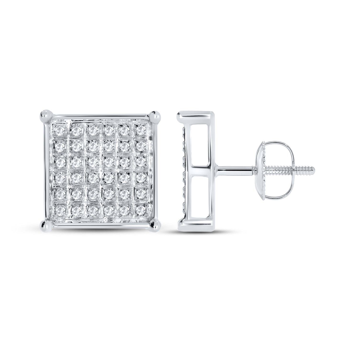 10kt white gold 0.20ctw  Diamond Earrings