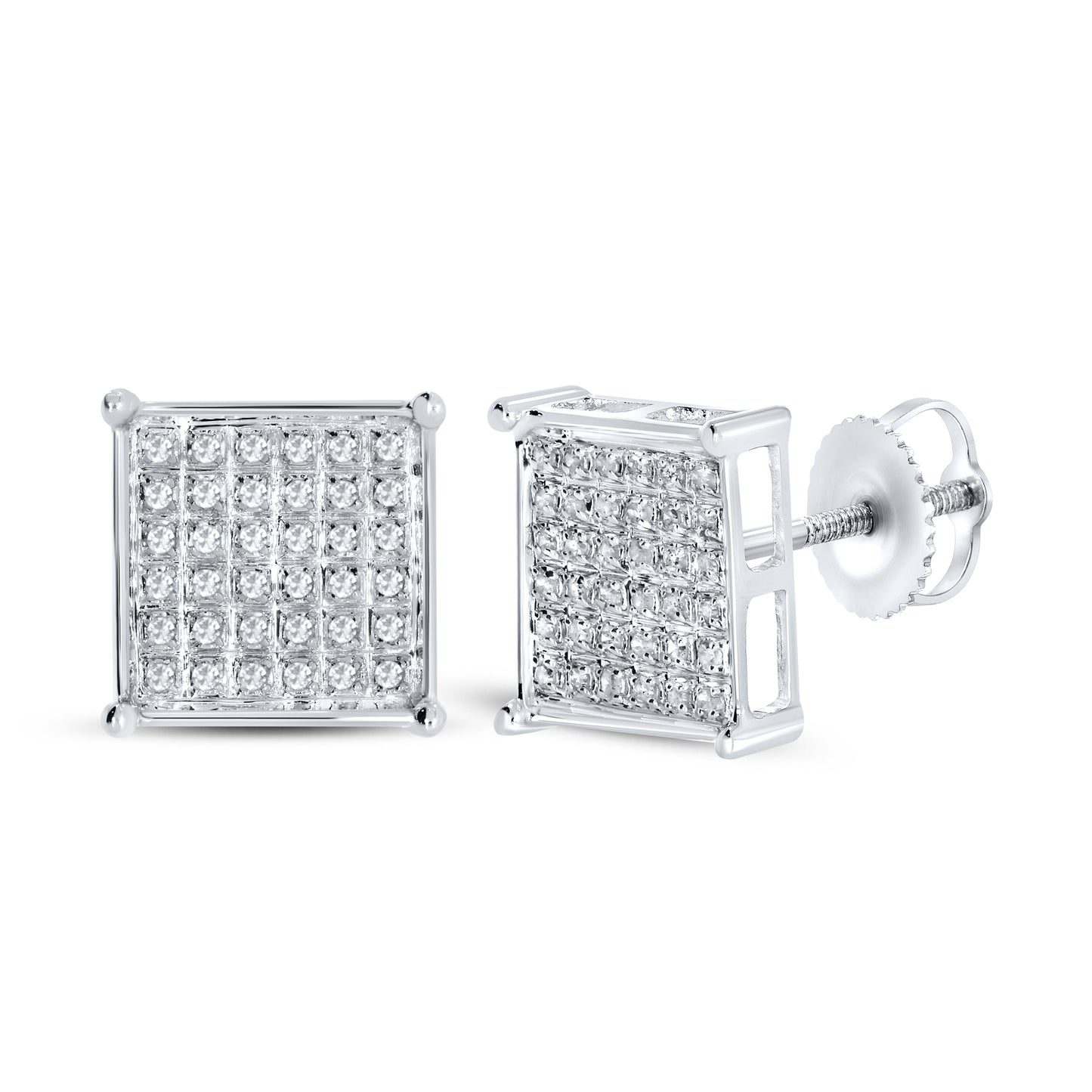 10kt white gold 0.20ctw  Diamond Earrings